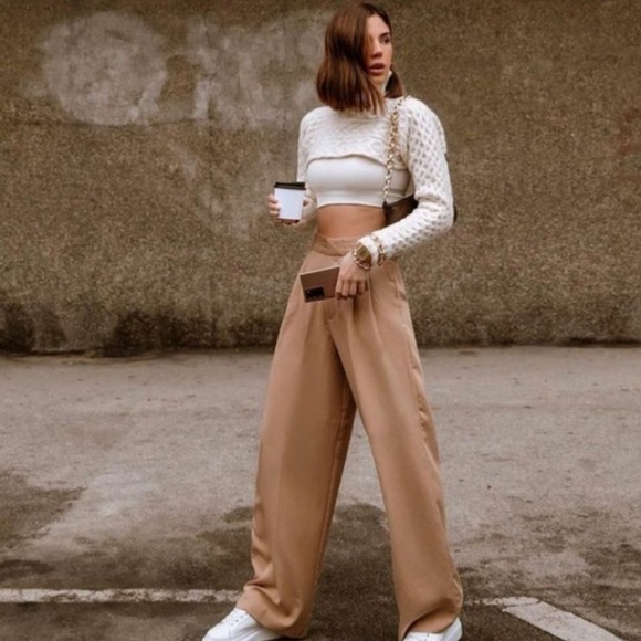 Zara Cable Knit long Sleeve crop sweater - Picture 6 of 17